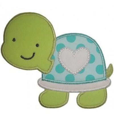 Boy Turtle Sew or Iron on Patch - image1